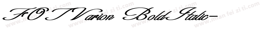 FOTVarion BoldItalic字体转换